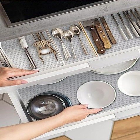 Customized Plastic Shelf Liner for Anti-Slip 24 Inch Kitchen Cabinet Drawer and Fridge