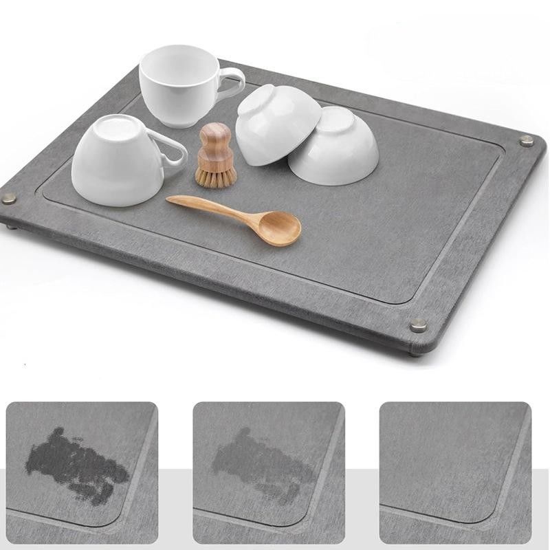 Table Decoration Accessories Type Mats Pads Ultra Absorbent Diatom Stone Dish Dry Mat